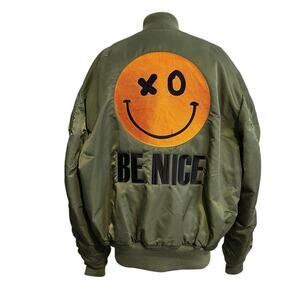 Alpha Industries “Be Nice" Bomber Flight Jacket Mens Large